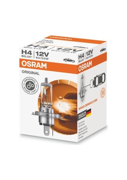 64193 H4 12V 55/60W Standart Ampül Alman Üretim