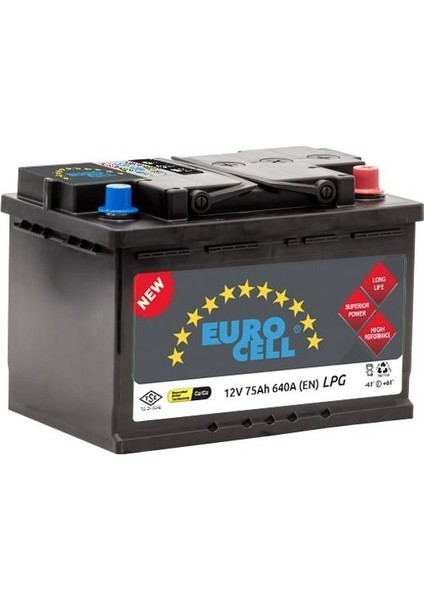 12V 75 Ah (72 Ah) Amper 640A Akü