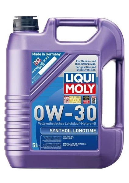 Liqui Moly Synthoil 0W30 Volkswagen Tsi Motor Yağı 5Lt 8977