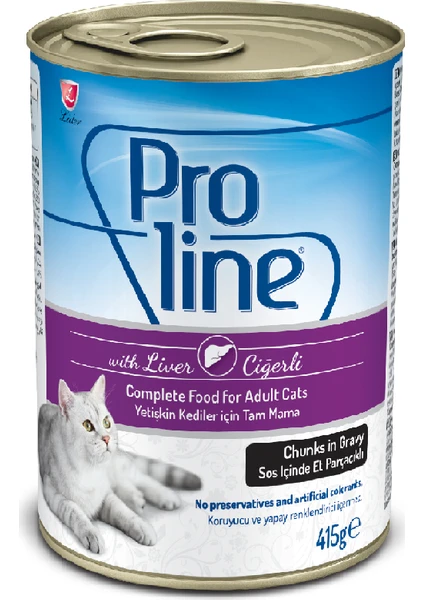 Pro Line Ciğerli 415 Gr Kedi Konservesi