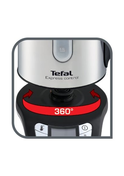 KI240D10 Express Control Dijital Çelik Kettle ve Su Isıtıcısı Siyah - Beyaz - 7211002082