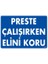 Uyarı Levhaları "Preste Çalışırken Elini Koru" Pvc 25*35 1