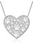 Sade Hayvan Sevgisi Kalp Beyaz Gümüş Kolye 1