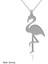 Sade Flamingo Gümüş Kolye 3