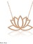 Sade Lotus Çiçeği Gümüş Kolye 1