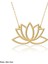 Sade Lotus Çiçeği Gümüş Kolye 2