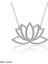 Sade Lotus Çiçeği Gümüş Kolye 3