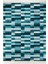 Mavi Saçaklı Baskılı Modern Kaymaz Jel Taban Halı 160 x 230 cm 2