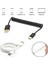 Type-C Spiral Uzayan USB Hızlı Şarj Data Transfer USB Kablo 1 m 2