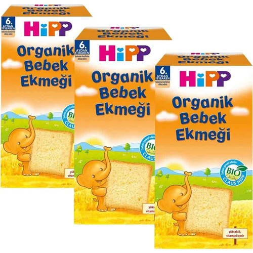 Hipp Organik Bebek Ekmeği 100 gr x 3 Adet Fiyatı