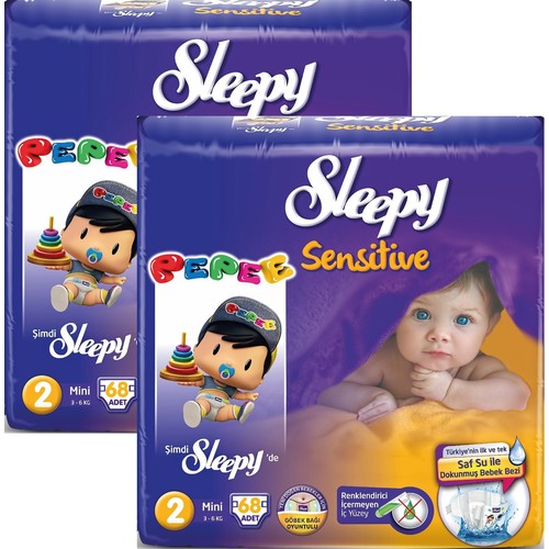 Sleepy Sensitive Bebek Bezi 2 Beden Mini Jumbo Paket 68X2 Fiyatı