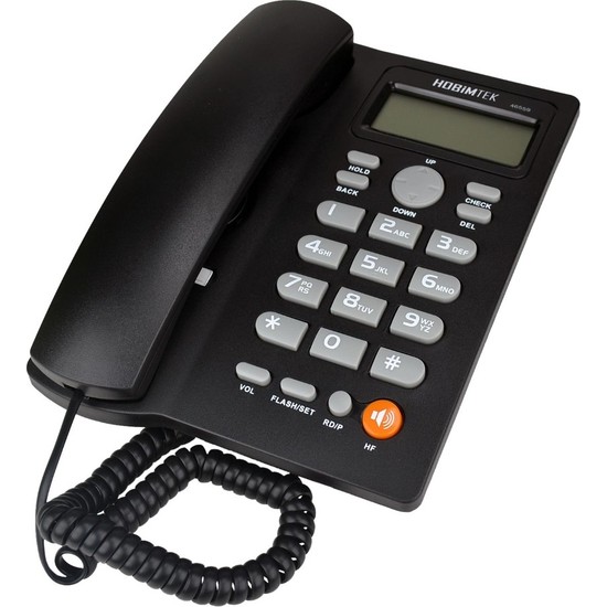 Hobimtek Dextel Ekranlı Kablolu Telefon Masa Telefonu Siyah Fiyatı