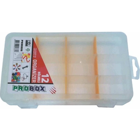 Probox 05333 Plastik Organizer Kutu (12 Bölmeli)
