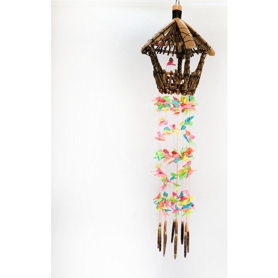 Turkuaz Doğal Deniz Kabuğu ile Tasarlanmış Kafesli Rüzgar Fiyatı