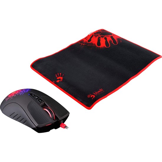 Bloody A9081 Oyuncu Mouse + Mouse Pad (Bloody A90 M.Core Oyuncu Mouse + Bloody 081 Mouse Pad)