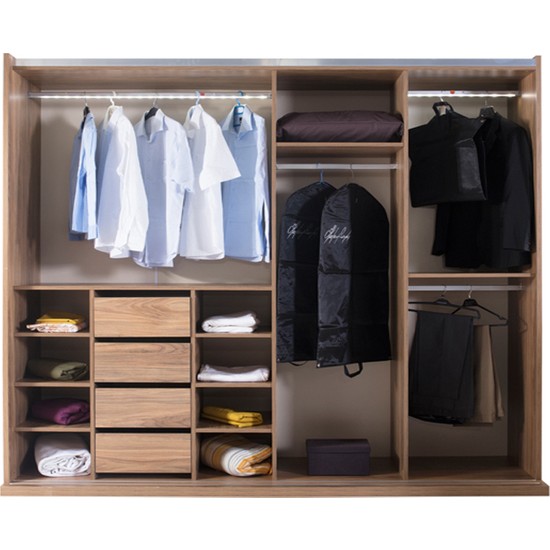 Yıldız Mobilya Exclusive Aynalı Sürgü Kapaklı 4 Çekmeceli