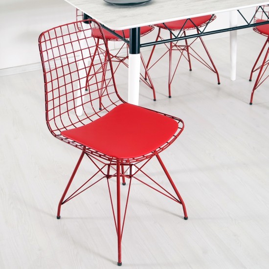 Evform Wire Tel Kafes Masa Sandalye Takımı 4 Kişilik Fiyatı