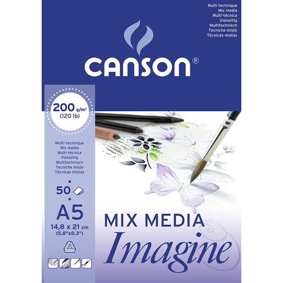 CANSON IMAGINE BLOK 200 GR A5 50YP.