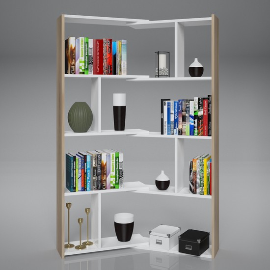 Eyibil Mobilya Liya Hareketli Köşe Kitaplık Fiyatı