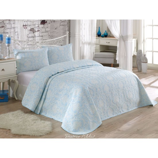 Soley beatrice Tek Kişilik Yatak Örtüsü Mint Fiyatı