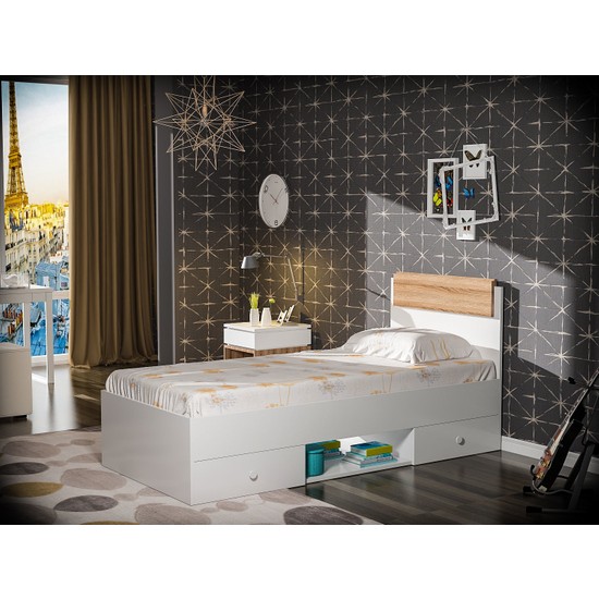 Aeka 3032 İkra 2 Çekmeceli Karyola Baza Başlık Takımı Fiyatı