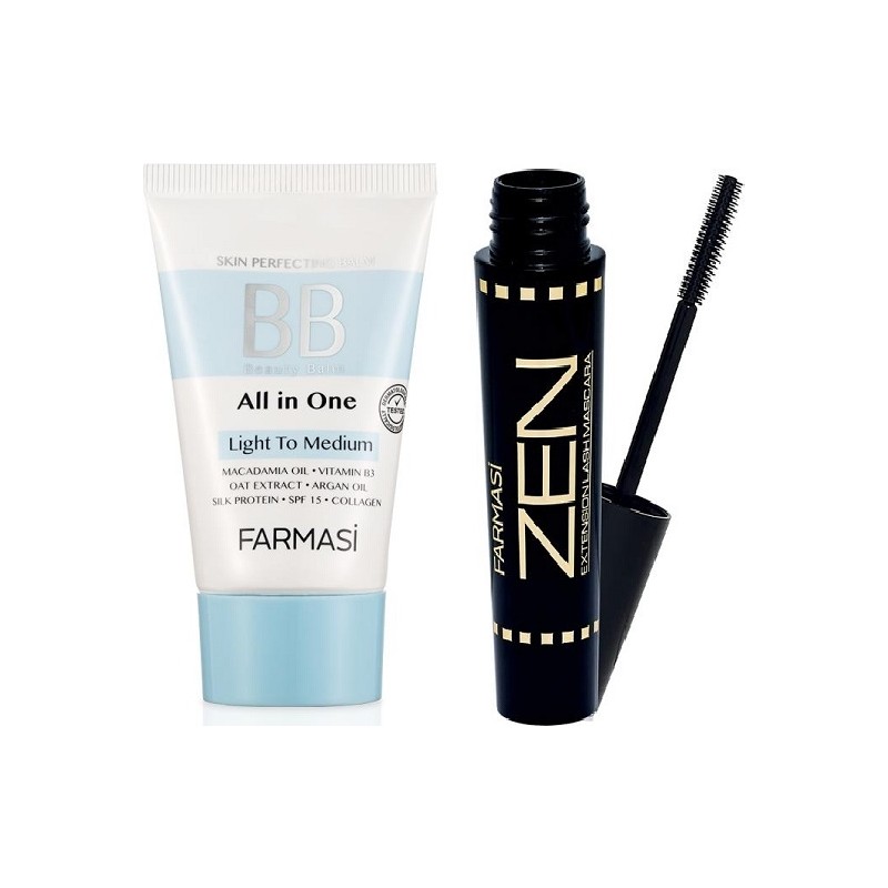 Farmasi BB Krem Açıktan Ortaya 50 ml ve Zen Maskara 8 ml Cilt Kusurlarını Kapatma Etkisi