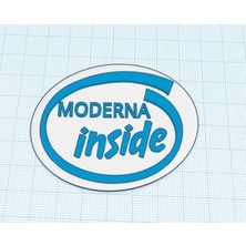 Aldım Geldi Moderna Içinde Oval Rozet Plastik Aparat