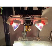 Aldım Geldi Zillagrip Soğuk Yatak Baskı Için Manyetik Halojen Ampul Tutucu ve Soğutma Fanı Tutucu E3D Volcano Hotend Kullanarak Plastik Aparat