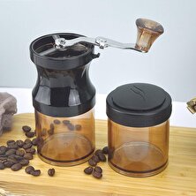 Three Beans Müstehcen Depolama Kavanozu ile Manuel Kahve Fasulye Öğütücü Dayanıklı Cafe Bean Değirmeni Kahve Makinesi Mutfak Aletleri | Manuel Kahve Öğütücüleri (Yurt Dışından)