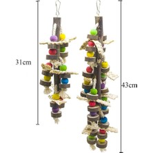 Three Beans 2-Piece Set Doğal Ahşap Kuş Çiğneme Oyuncaklar Blokları Papağan Yırtılma Oyuncaklar Için Best Finch Budgie Parakeets Lovebird Parakeet Kafes Aksesuarları - (Yurt Dışından)