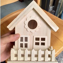 Three Beans Yaratıcı Ahşap Kuş Evi Üreme Kafes Kutusu Besleme Yuva Bahçe Bahçe Balkon Kolye Simülasyon Çit Kuş Yuvası Ev Dekor | Kuş Kafesleri ve yuvalar - (Yurt Dışından)
