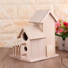 Three Beans Yaratıcı Ahşap Kuş Evi Üreme Kafes Kutusu Besleme Yuva Bahçe Bahçe Balkon Kolye Simülasyon Çit Kuş Yuvası Ev Dekor | Kuş Kafesleri ve yuvalar - (Yurt Dışından)