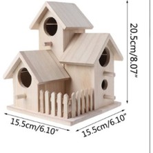 Three Beans Yaratıcı Ahşap Kuş Evi Üreme Kafes Kutusu Besleme Yuva Bahçe Bahçe Balkon Kolye Simülasyon Çit Kuş Yuvası Ev Dekor | Kuş Kafesleri ve yuvalar - (Yurt Dışından)