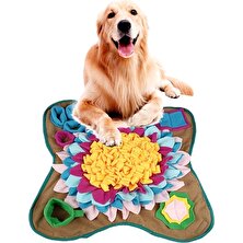 Three Beans 50X50 cm Pet Köpek Snuffle Mat Burun Kokusu Eğitim Koku Pad Yavaş Besleme Kase Gıda Dağıtıcı Halı Kaymaz Bulmaca Oyuncak | Köpek Oyuncakları - (Yurt Dışından)