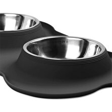 Three Beans Antislip Çift Köpek Kase ile Silikon Mat ile Dayanıklı Paslanmaz Çelik Su Gıda Besleyici Pet Besleme Köpekler Için Içme Kaseleri Kediler | Köpek Besleme - (Yurt Dışından)
