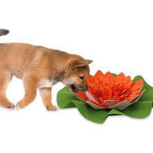 Three Beans Yeni Köpek Snuffle Mat Lotus Şekli Koklama Ped Battaniye Iq Yiyecek Arama Becerileri Eğitim Yavaş Besleyici Gıda Besleme Mat Bulmaca Oyuncak | - (Yurt Dışından)