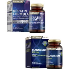 Nutraxin Keratin Formula 60 Tablet + Magnesium Citrate 250 Mg 60 Tablet + 1 Adet Saşe