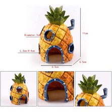 Three Beans 3 Adet Balık Tankı Dekorasyon Balık Karides Dodge Burrow Sevimli Bebekler Süs Ananas Evi Ev Aquarium Squidward Hideout | Süslemeler - (Yurt Dışından)