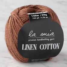 La Mia Linen Cotton Kahverengi El Örgü Ipi - L087