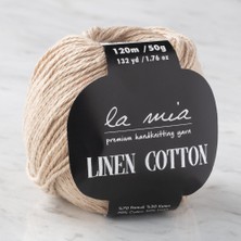 La Mia Linen Cotton Açık Kahverengi El Örgü Ipi - L197