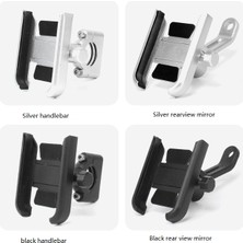 Trendd 4.0-6.5cm Genişliğinde Motosiklet Için Cep Telefonu Tutucu - Gümüş (Yurt Dışından)