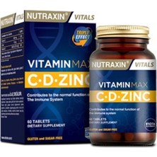 Nutraxin Vitamin Max ( C Vitamini , D Vitamini Ve Çinko Takviyesi ) 60 Tablet X3 Adet