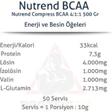 Nutrend Compress Bcaa 4:1:1 500 G SAANTE041094