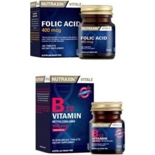 Nutraxin 400 Mcg Folic Acid + Vitamin B12 1000 Mcg 60 Tablet