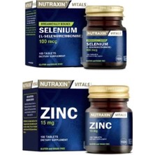 Nutraxin Çinko Takviyesi 15 Mg 100 Tablet + Selenyum Takviyesi 100 Mcg 100 Tablet