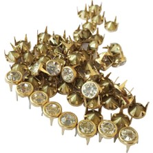 Lotin 50 Parça Rhinestone Perçinler 6 mm Altın (Yurt Dışından)