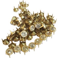 Lotin 50 Parça Rhinestone Perçinler 6 mm Altın (Yurt Dışından)