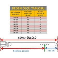 Kar-Pa %100 Deri Çift Taraflı 3,5 cm Kumaş Pantolon Kemeri : Mavi / Siyah