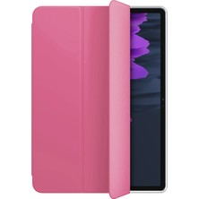 Microsonic Samsung Galaxy Tab S8 X700 Kılıf Slim Translucent Back Smart Cover Pembe