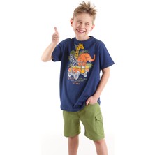 MSHB&G Safari Erkek Çocuk T-Shirt Gabardin Şort Takım
